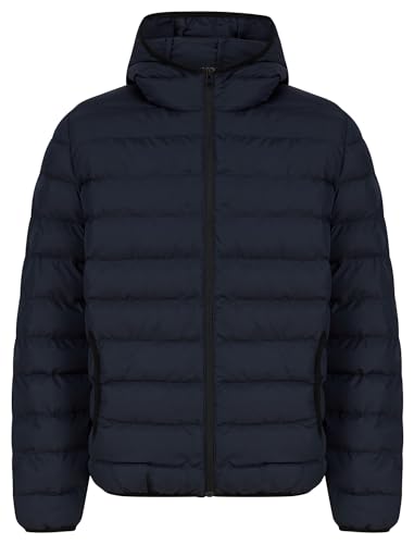 Tamary Quilted Puffer Jacket with Hood in Sky Captain Navy - Tokyo Laundry - XL von Tokyo Laundry