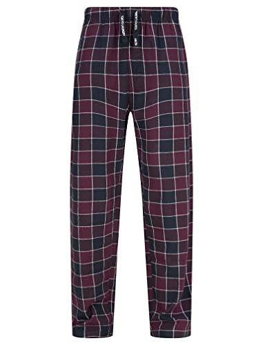 Tayos Brushed Flannel Checked Lounge Pants in Potent Purple - Tokyo Laundry - M von Tokyo Laundry