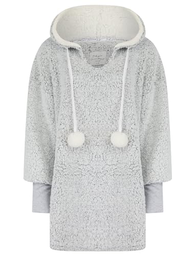 Tokyo Laundry Charl Damen-Kapuzenpullover, weich, mattiert, Fleece, grob, Loungewear, grau, Small-Medium von Tokyo Laundry