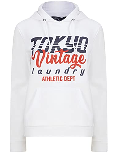 Tokyo Laundry Damen Sportliches Motiv Brushback Fleece Pullover Kapuzenpulli, optic white, 40 von Tokyo Laundry