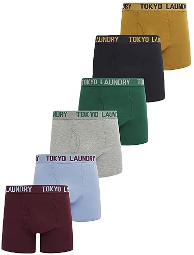 Tokyo Laundry Herren (6er-Pack) Boxershorts Set, Randolf Autumn, S von Tokyo Laundry