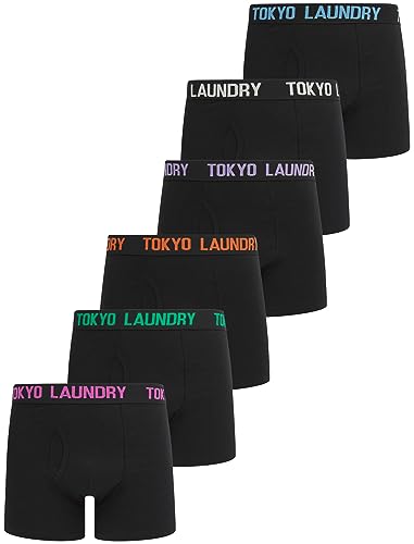 Tokyo Laundry Herren (6er-Pack) Boxershorts Set, Wexler Black, M von Tokyo Laundry