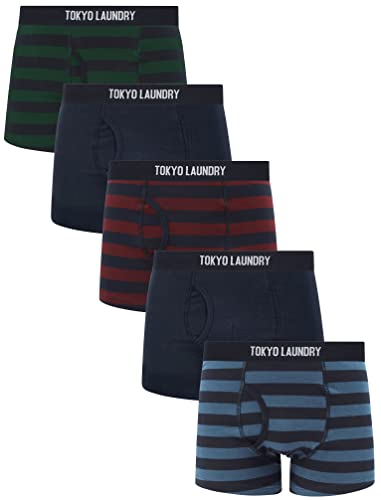 Tokyo Laundry Herren 5er-Pack Boxershorts Set, Herbststreifen, M von Tokyo Laundry