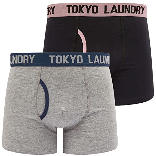 Tokyo Laundry Herren-Boxershorts, 2er-Pack, Tompion - Pink - Indigo, M von Tokyo Laundry