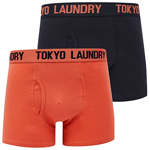 Tokyo Laundry Herren-Boxershorts, Stretch, 2 Stück, Allyn - Marineblau - Rose, M von Tokyo Laundry