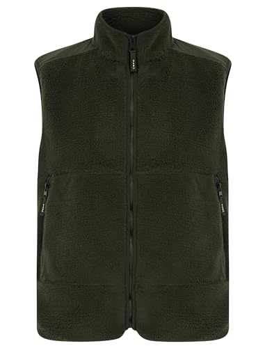 Tokyo Laundry Herren Calixto Teddy Fleece Trichter Hals Weste Bodywarmer, Tiefe Tiefen, XL von Tokyo Laundry