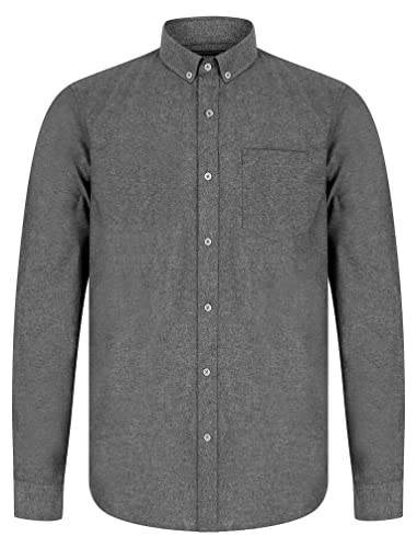 Tokyo Laundry Herren Pompei Chambray Baumwolle Langarm Smart Button Down Kragen Shirt, Schwarz , L von Tokyo Laundry