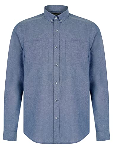 Tokyo Laundry Herren Pompei Chambray Baumwolle Langarm Smart Button Down Kragen Shirt, blau, L von Tokyo Laundry