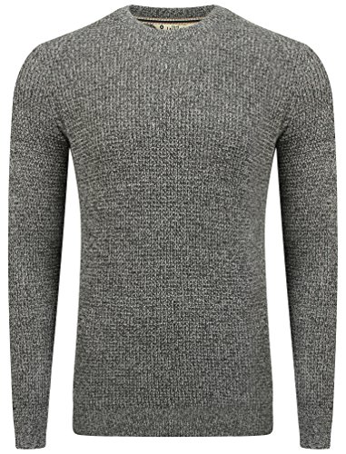 Tokyo Laundry Herren Strickpullover aus Holzwolle und Wollmischung, strukturiert, Rundhalsausschnitt, Größe S-XXL Gr. XX-Large, hell silberfarben von Tokyo Laundry