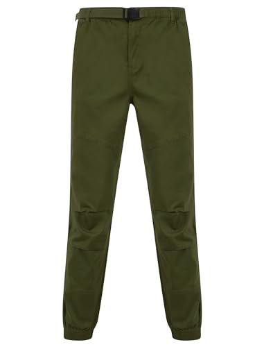 Tokyo Laundry Mauro Herren-Cargo-Jogginghose aus Stretch-Baumwoll-Twill mit Bündchen, Burnt Olive, 27-32 von Tokyo Laundry