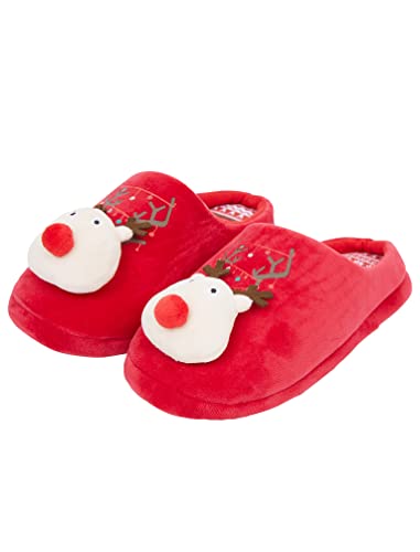 Tokyo Laundry Merry Christmas Damen Neuheit Weihnachten Mule Hausschuhe, Foxy Red, 40/41 EU von Tokyo Laundry