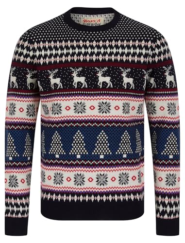Tokyo Laundry Merry Christmas Herren Nordic Fair Isle-Stil Strickpullover Xmas Pullover, Milat - Ink, S von Tokyo Laundry