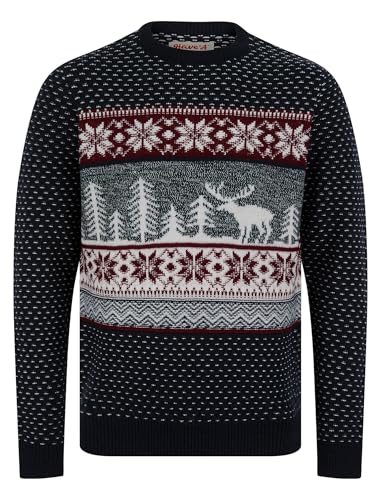 Tokyo Laundry Merry Christmas Herren Nordic Fair Isle-Stil Strickpullover Xmas Pullover, Westwick - Ink, L von Tokyo Laundry