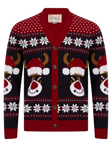 Tokyo Laundry Merry Christmas Herren-Strickjacke, Weihnachtsmotiv, Hirsch - Rot, M Tokyo Laundry Merry Christmas Herren-Strickjacke, Weihnachtsmotiv, Hirsch - Rot, M von Tokyo Laundry