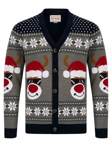 Tokyo Laundry Merry Christmas Herren-Strickjacke, Weihnachtsmotiv, Hirsch - Tinte, M Tokyo Laundry Merry Christmas Herren-Strickjacke, Weihnachtsmotiv, Hirsch - Tinte, M von Tokyo Laundry