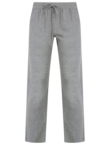 Tokyo Laundry Renn Herrenhose aus Baumwollleinen, bequeme Passform, elastischer Bund, grau, XXL von Tokyo Laundry