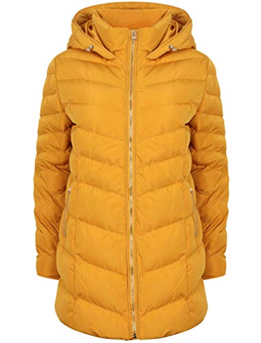 Tokyo Laundry Safflower Damen Lang Steppmantel mit Kapuze Old Gold 8 Tokyo Laundry Safflower Damen Lang Steppmantel mit Kapuze Old Gold 8 von Tokyo Laundry