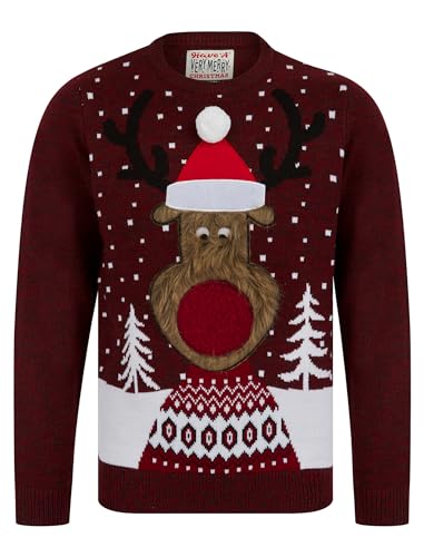 Tokyo Laundry Weihnachtspullover für Herren mit Aufschrift "Merry Christmas", Hirsch - Rot, XXL Tokyo Laundry Weihnachtspullover für Herren mit Aufschrift "Merry Christmas", Hirsch - Rot, XXL von Tokyo Laundry