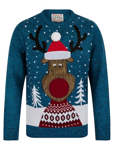 Tokyo Laundry Weihnachtspullover für Herren mit Aufschrift "Merry Christmas", Hirsch - Tinte, L Tokyo Laundry Weihnachtspullover für Herren mit Aufschrift "Merry Christmas", Hirsch - Tinte, L von Tokyo Laundry