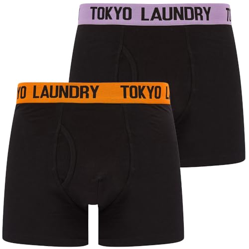 Trader 2 (2 Pack) Boxer Shorts Set in Viola Lilac/Autumn Glory - Tokyo Laundry - M von Tokyo Laundry