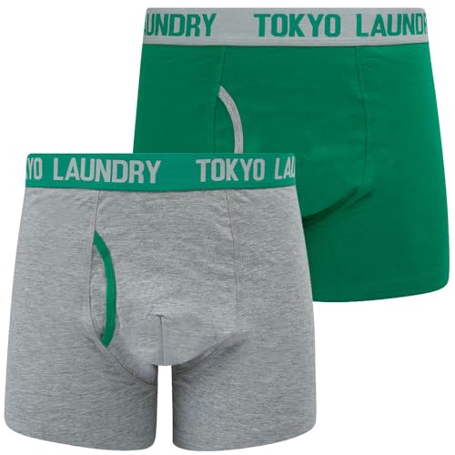 Westhorpe (2 Pack) Boxer Shorts Set in Light Grey Marl/Bosphorus Green - Tokyo Laundry - XL von Tokyo Laundry