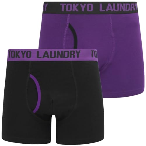 Westhorpe (2 Pack) Boxer Shorts Set in Sky Captain Navy/Plum Jam - Tokyo Laundry - L von Tokyo Laundry
