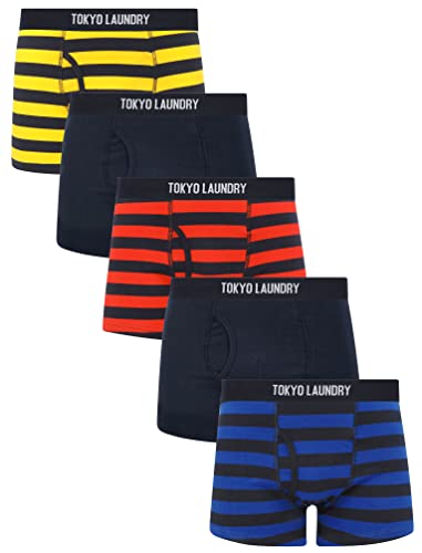 Zavi (5 Pack) Cotton Sports Boxer Shorts Set in Bright Stripe - Tokyo Laundry - M von Tokyo Laundry