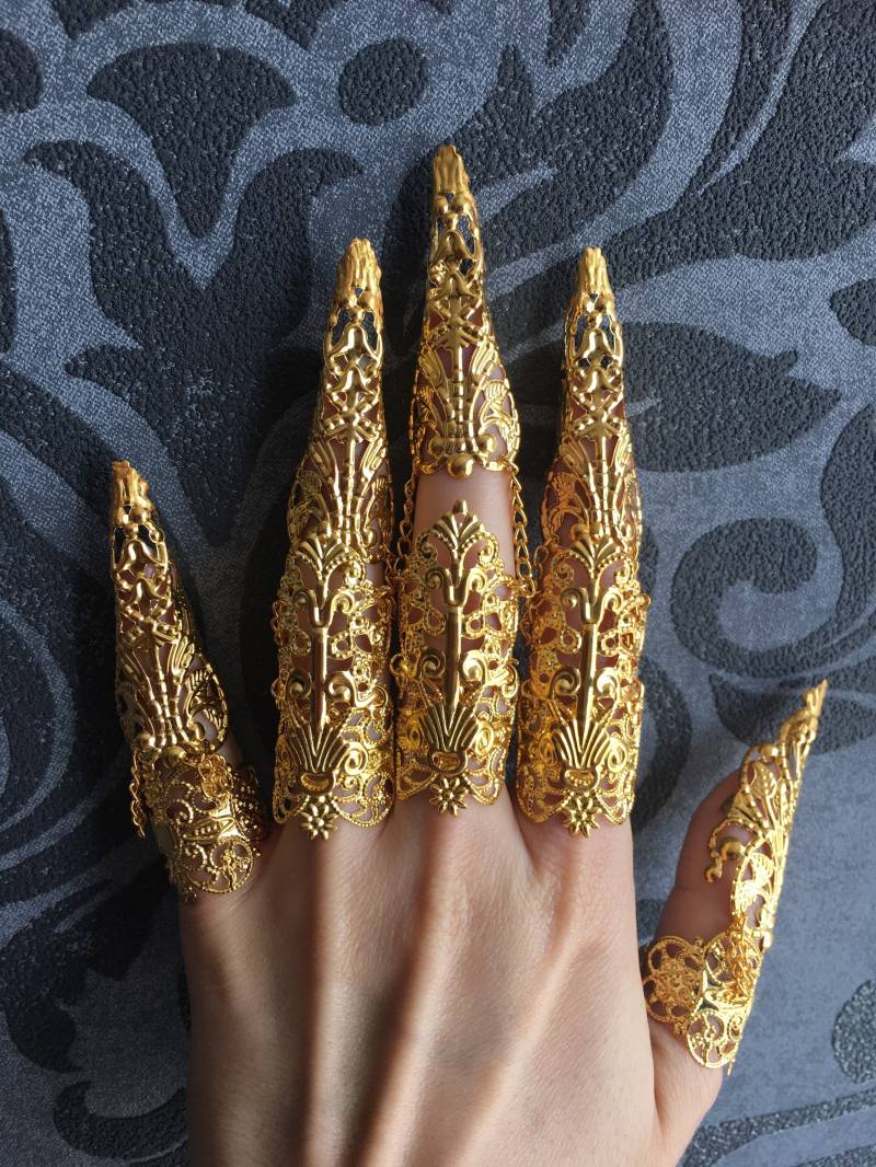 Goldener, Beweglicher Fingerpanzerring/Fingerklauennagelring, Stil 2, Passt An Alle Hände Goldener, Beweglicher Fingerpanzerring/Fingerklauennagelring, Stil 2, Passt An Alle Hände von TokyoStories