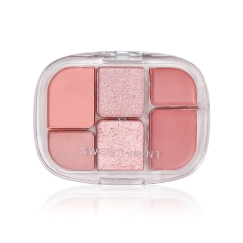 6 Lidschattenfarben, Professionelle Make-up-Palette, Matte und Schimmernde Lidschattentöne, Hochpigmentierte Augen-Make-up-Palette, Kosmetik-Geschenk für Frauen und Mädchen (02) von Tolenre