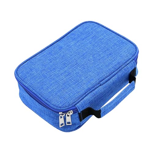 Federmäppchen 72 Slots Große Kapazität Bleistift-Beutel Mäppchen Portable Abnehmbar Aufbewahrung Bleistifte Organizer Stationäre Fall Farbige Bleistifte Halter für Mädchen Jungen Erwachsene (Blau) von Tolenre