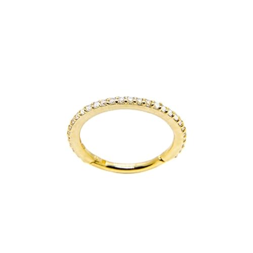 Tolldek 1 Stücke 925 Sterling Silber Nasenringe für Nasenflügel, Gold 1.2mm Hoop Nasenring Klein, Piercing Nostril mit Zirkonia, Lippenpiercing Ohrringe für Frauen von Tolldek