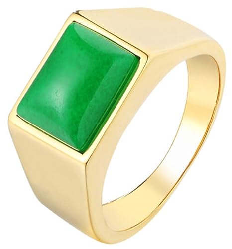 Tolldek 10MM Edelstahl Pärchen Ringe Herren, mit Stein Eheringe, Partnerringe Punk Rock, Gold, Gr.65 (20.7) von Tolldek