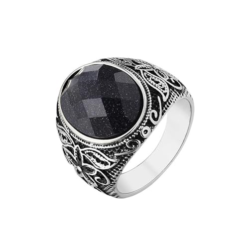 Tolldek 20MM Edelstahl Trauringe Herren, Retro Blumen Muster Hochzeitsband Zirkonia, Freundschaftsringe Punk Rock, Silber Lila, Gr.60 (19.1) von Tolldek