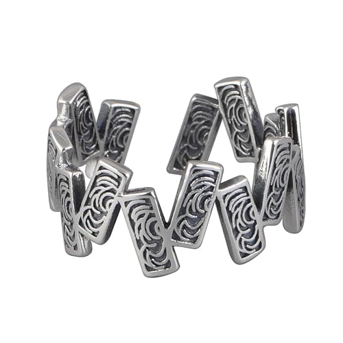 Tolldek 925er Sterling Silber Trauringe Damen, Geometrisch Unregelmäßig Eheringe, S925 Sterlingsilber Freundschaftsringe Anpassbar von Tolldek