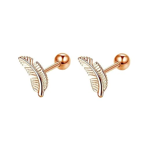 Tolldek 9K 375 Rosegold Damen Ohrstecker, Blatt Ohrstecker, Au375 Rose Gold Frauen Ohrringe Echt Gold Schmuck Tolldek 9K 375 Rosegold Damen Ohrstecker, Blatt Ohrstecker, Au375 Rose Gold Frauen Ohrringe Echt Gold Schmuck von Tolldek