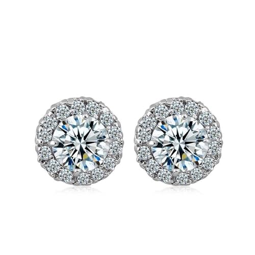 Tolldek Damen Ohrstecker 18 Karat Au750 Weißgold, Moissanit Klassiker Ohrstecker, Moissanit Ohrringe Boho 18K Gold Echter Schmuck Tolldek Damen Ohrstecker 18 Karat Au750 Weißgold, Moissanit Klassiker Ohrstecker, Moissanit Ohrringe Boho 18K Gold Echter Schmuck von Tolldek