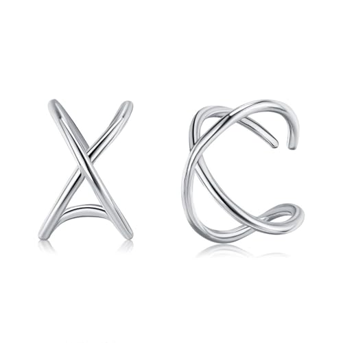 Tolldek Echt Goldschmuck Damen Ohrstecker Weißgold 375 9 Karat, X Ohrklemme, 9K Gold Ohrringe Vintage Tolldek Echt Goldschmuck Damen Ohrstecker Weißgold 375 9 Karat, X Ohrklemme, 9K Gold Ohrringe Vintage von Tolldek