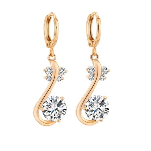 Tolldek Echt Ohrstecker Au750 Gold, Moissanit Schmetterling Ohrhänger, 18K Gelbgold Ohrringe Damen mit Moissanit von Tolldek