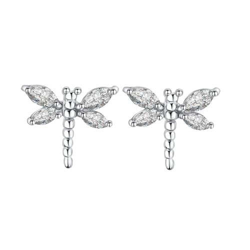 Tolldek Echt Schmuck Schmuck Damen Ohrringe Weißgold 14K 585, Moissanit Libelle Ohrstecker Marquiseschliff, Au585 Gold Ohrstecker Tolldek Echt Schmuck Schmuck Damen Ohrringe Weißgold 14K 585, Moissanit Libelle Ohrstecker Marquiseschliff, Au585 Gold Ohrstecker von Tolldek