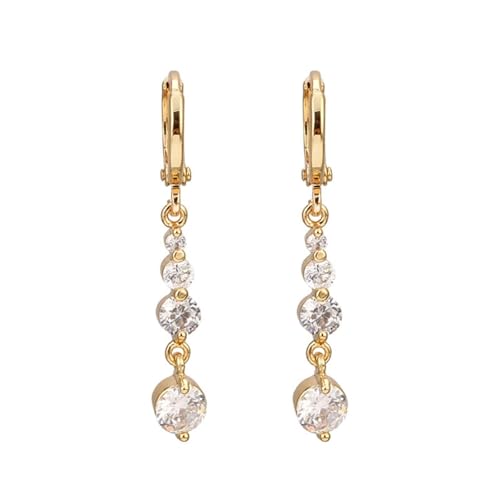 Tolldek Echte Goldschmuck Ohrstecker Frauen 14 Karat Gold Au585, Moissanit Hoop Creole Ohrhänger, 14K Gelbgold Ohrringe Hängend Tolldek Echte Goldschmuck Ohrstecker Frauen 14 Karat Gold Au585, Moissanit Hoop Creole Ohrhänger, 14K Gelbgold Ohrringe Hängend von Tolldek