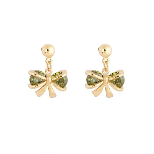 Tolldek Gelbgold 14 Karat Au585 Frauen Ohrringe Echte Goldschmuck, Grün Granat Bowknot Ohrhänger, 14K Gold Ohrstecker Echte Goldschmuck Tolldek Gelbgold 14 Karat Au585 Frauen Ohrringe Echte Goldschmuck, Grün Granat Bowknot Ohrhänger, 14K Gold Ohrstecker Echte Goldschmuck von Tolldek