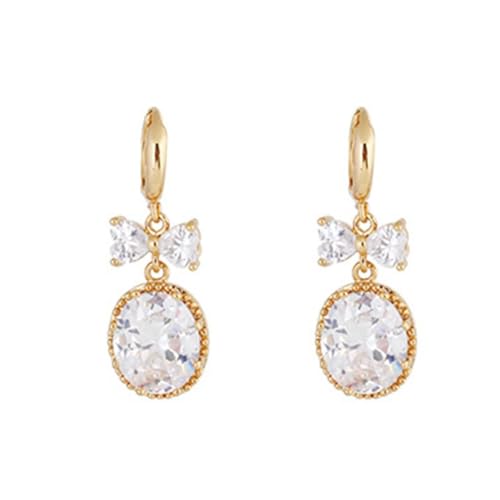 Tolldek Gelbgold 585 14K Ohrstecker Damen Vintage Echtschmuck, Moissanit Hoop Creole Ohrhänger Ovalschliff, Au585 Gold Ohrringe Damen mit Moissanit Echtschmuck Tolldek Gelbgold 585 14K Ohrstecker Damen Vintage Echtschmuck, Moissanit Hoop Creole Ohrhänger Ovalschliff, Au585 Gold Ohrringe Damen mit Moissanit Echtschmuck von Tolldek