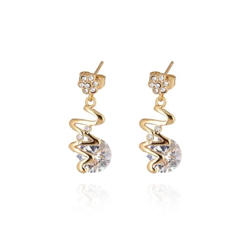 Tolldek Gold 18 Karat Au750 Ohrringe Damen Echt, Moissanit Schlange Ohrhänger, 18K Gelbgold Ohrstecker Mädchen mit Moissanit Echt Tolldek Gold 18 Karat Au750 Ohrringe Damen Echt, Moissanit Schlange Ohrhänger, 18K Gelbgold Ohrstecker Mädchen mit Moissanit Echt von Tolldek