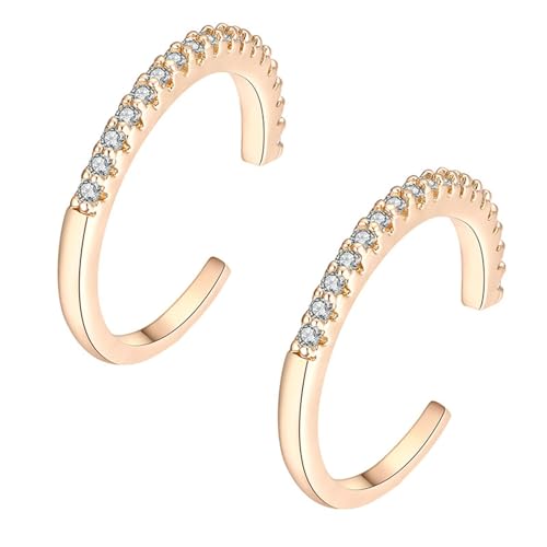 Tolldek Gold 585 14K Schmuck Damen Ohrringe Echtschmuck, Moissanit Klassiker Ohrklemme, Gelbgold Au585 Ohrstecker Echtschmuck von Tolldek