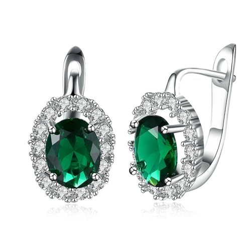 Tolldek Ohrringe Damen Weißgold Au375, Grün Granat Halo Creolen Ovalschliff, Moissanit Ohrstecker Jungs 9K Echtschmuck Tolldek Ohrringe Damen Weißgold Au375, Grün Granat Halo Creolen Ovalschliff, Moissanit Ohrstecker Jungs 9K Echtschmuck von Tolldek