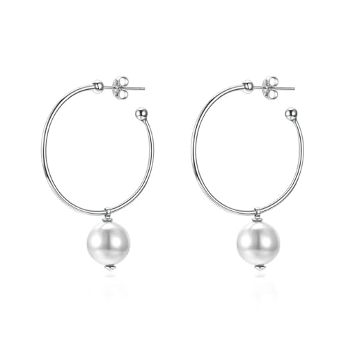 Tolldek Ohrringe Frauen Weißgold 585 14 Karat, Perle Baumeln Ohrstecker, Ohrringe Nickelfrei 14K Gold Echt Gold Schmuck Tolldek Ohrringe Frauen Weißgold 585 14 Karat, Perle Baumeln Ohrstecker, Ohrringe Nickelfrei 14K Gold Echt Gold Schmuck von Tolldek