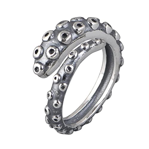 Tolldek S925 Sterlingsilber Pärchen Ringe Damen, Oktopus Trauringe, Partnerringe 925 Silber Anpassbar von Tolldek