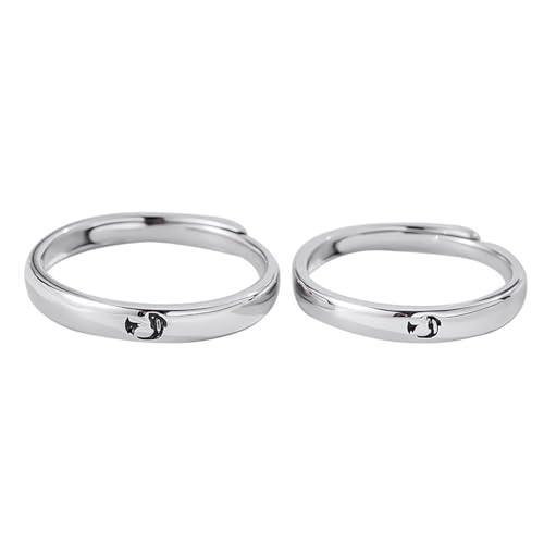 Tolldek S925 Sterlingsilber Trauringe Damen, Klassiker Pärchen Ringe, 925 Silber Partnerringe von Tolldek