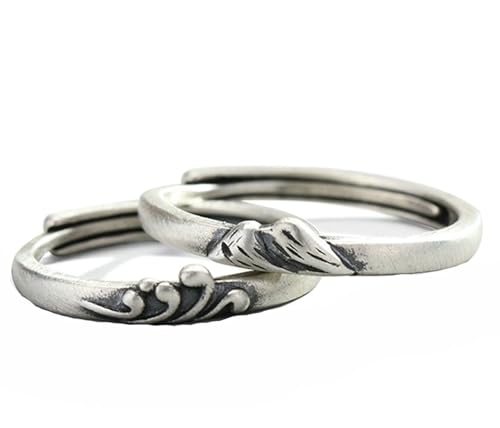 Tolldek S925 Sterlingsilber Trauringe Paare, Welle Berg Pärchen Ringe, 925 Silber Partnerringe Tolldek S925 Sterlingsilber Trauringe Paare, Welle Berg Pärchen Ringe, 925 Silber Partnerringe von Tolldek