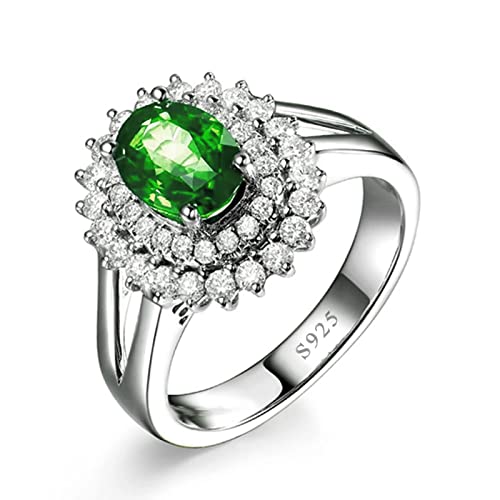 Tolldek Sterling 925 Silber Verlobungsring, Sterlingsilber S925 Antragsring mit Oval Zirkonia Grün, Damenring 925 Silber Freundschaftsringe Echtschmuck, Gr. 56 Tolldek Sterling 925 Silber Verlobungsring, Sterlingsilber S925 Antragsring mit Oval Zirkonia Grün, Damenring 925 Silber Freundschaftsringe Echtschmuck, Gr. 56 von Tolldek